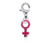 F Symbol Shaped Silver Charms CH-37